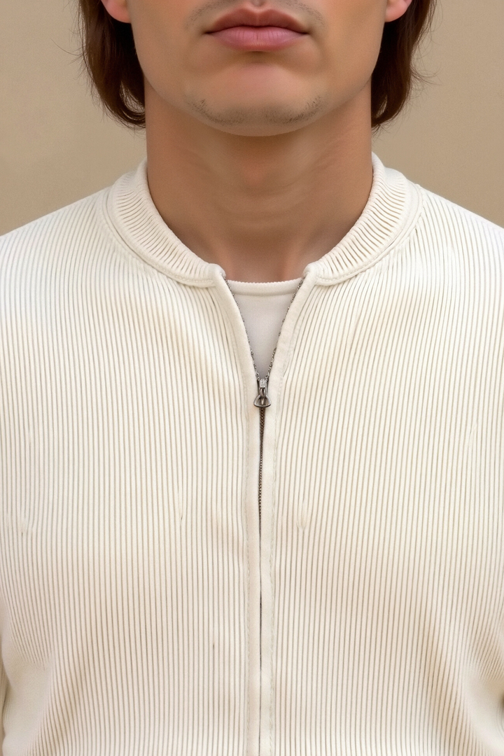 SecretWealth | Solid Knit Crew Neck Cardigan