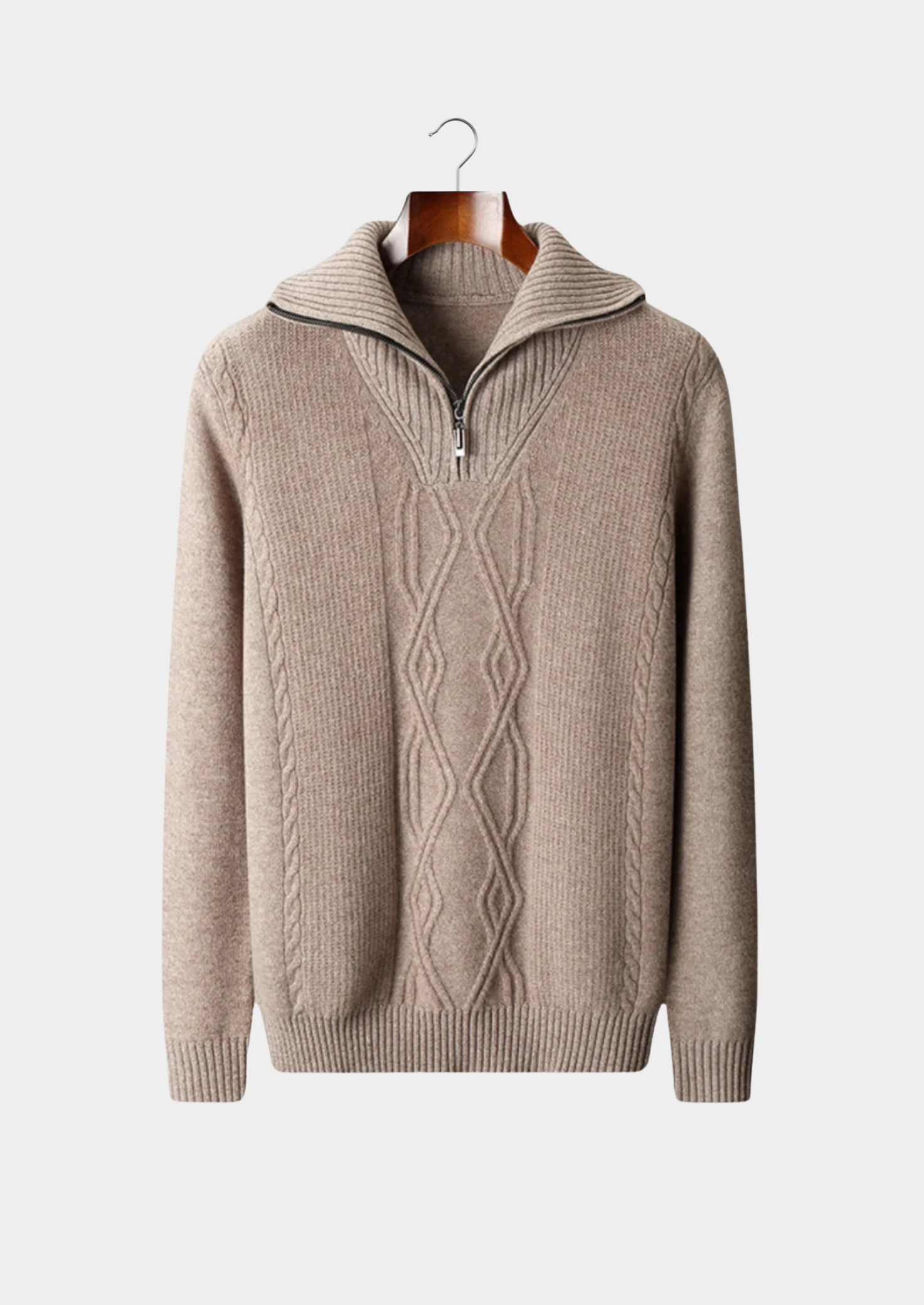 SECRET WEALTH | WOOL QUARTER ZIP SWEATER