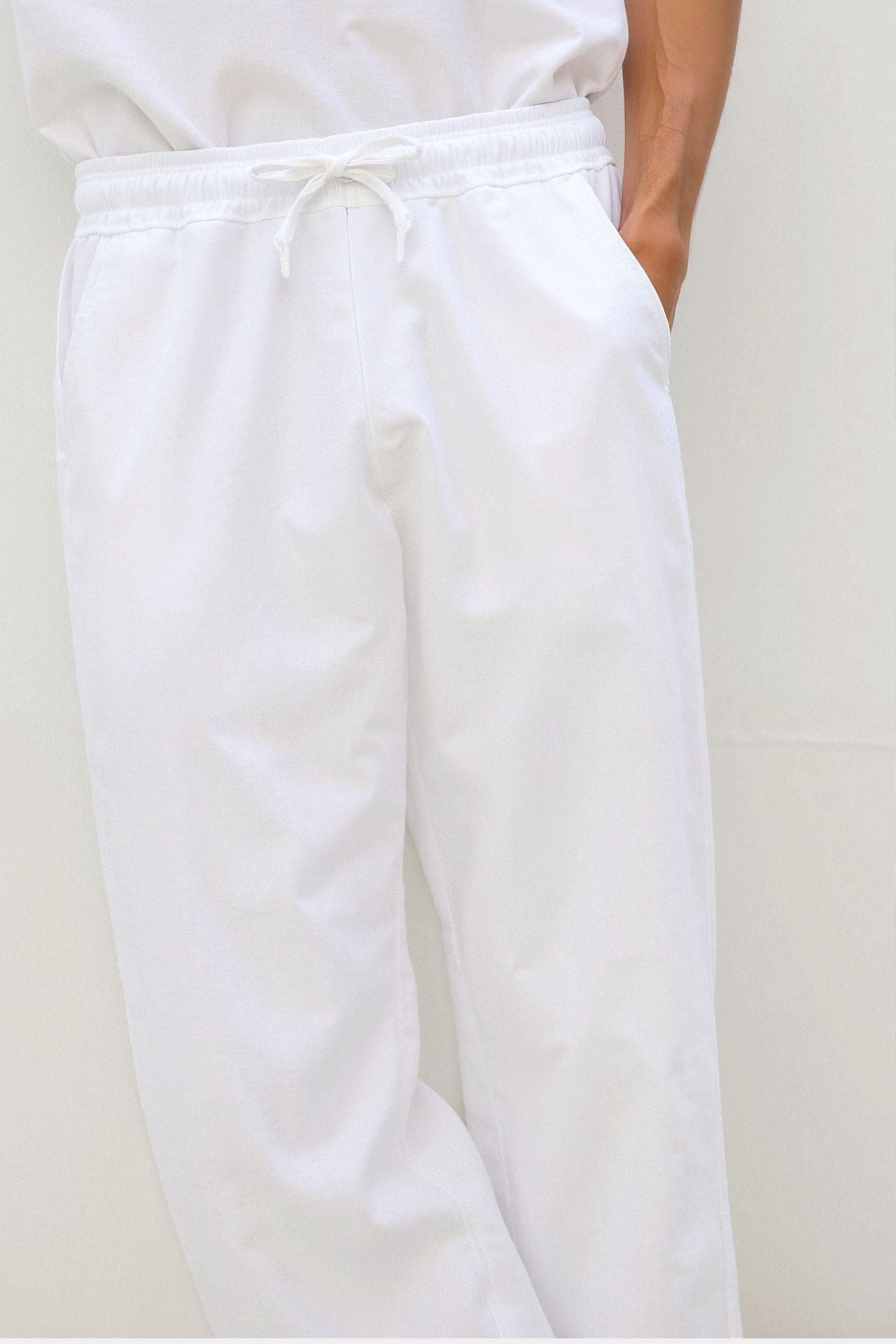 SECRET WEALTH | Cotton & Linen Blend Drawstring Pants