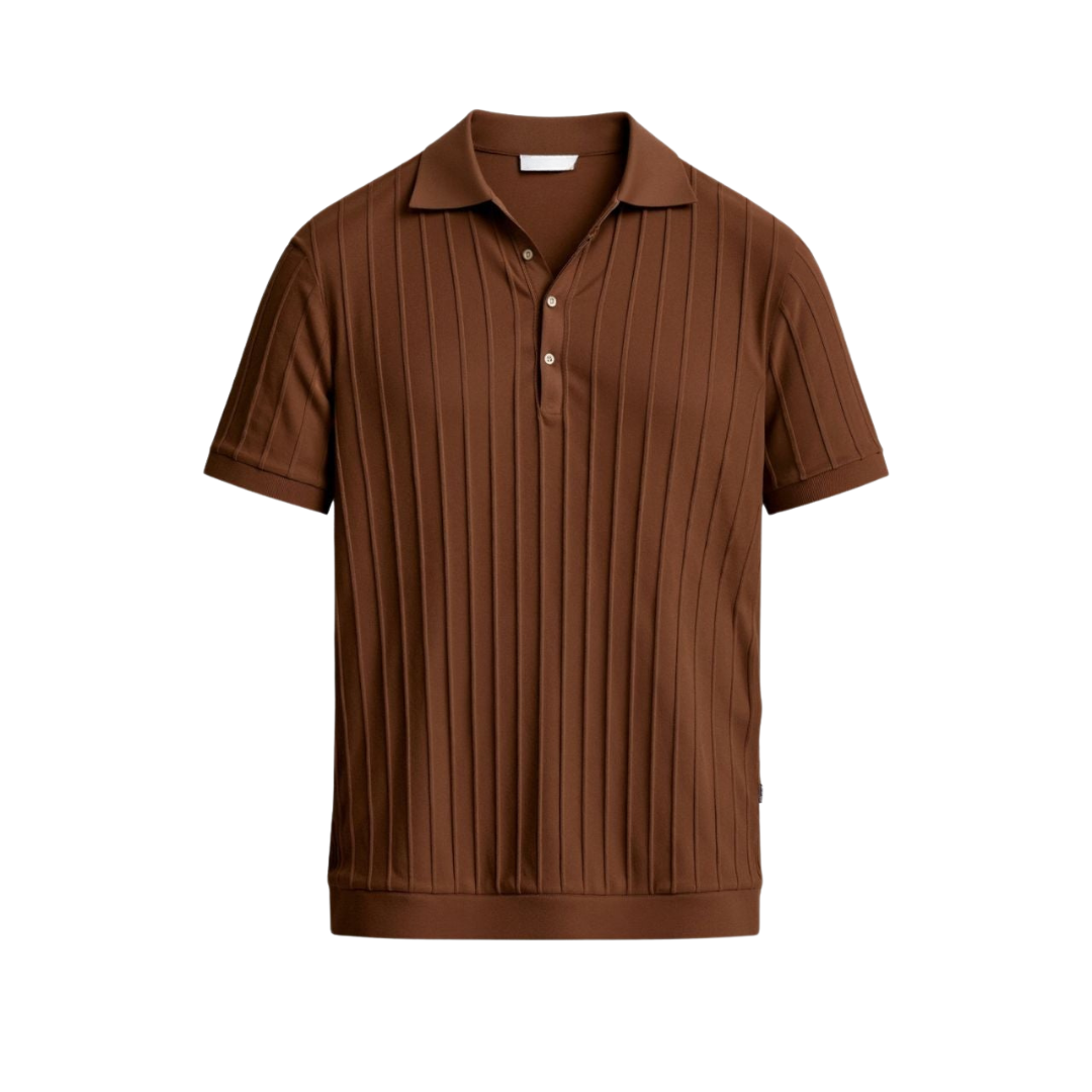 SECRET WEALTH | Vertical Striped Button Up Polo