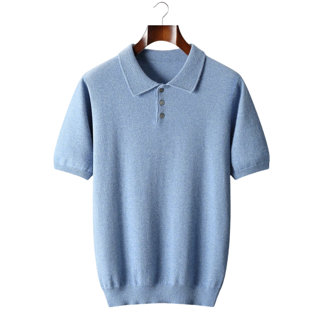 SECRET WEALTH | 100% CASHMERE CLASSIC POLO SHIRT