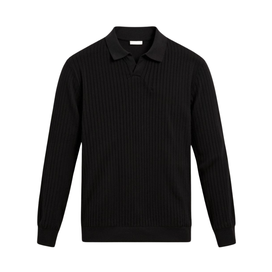 SECRET WEALTH | Striped Long Sleeve Polo