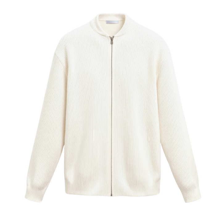 SecretWealth | Solid Knit Crew Neck Cardigan