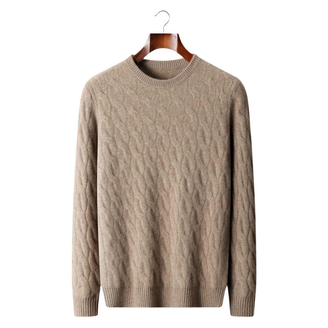 SECRET WEALTH | WOOL CABLE CREWNECK