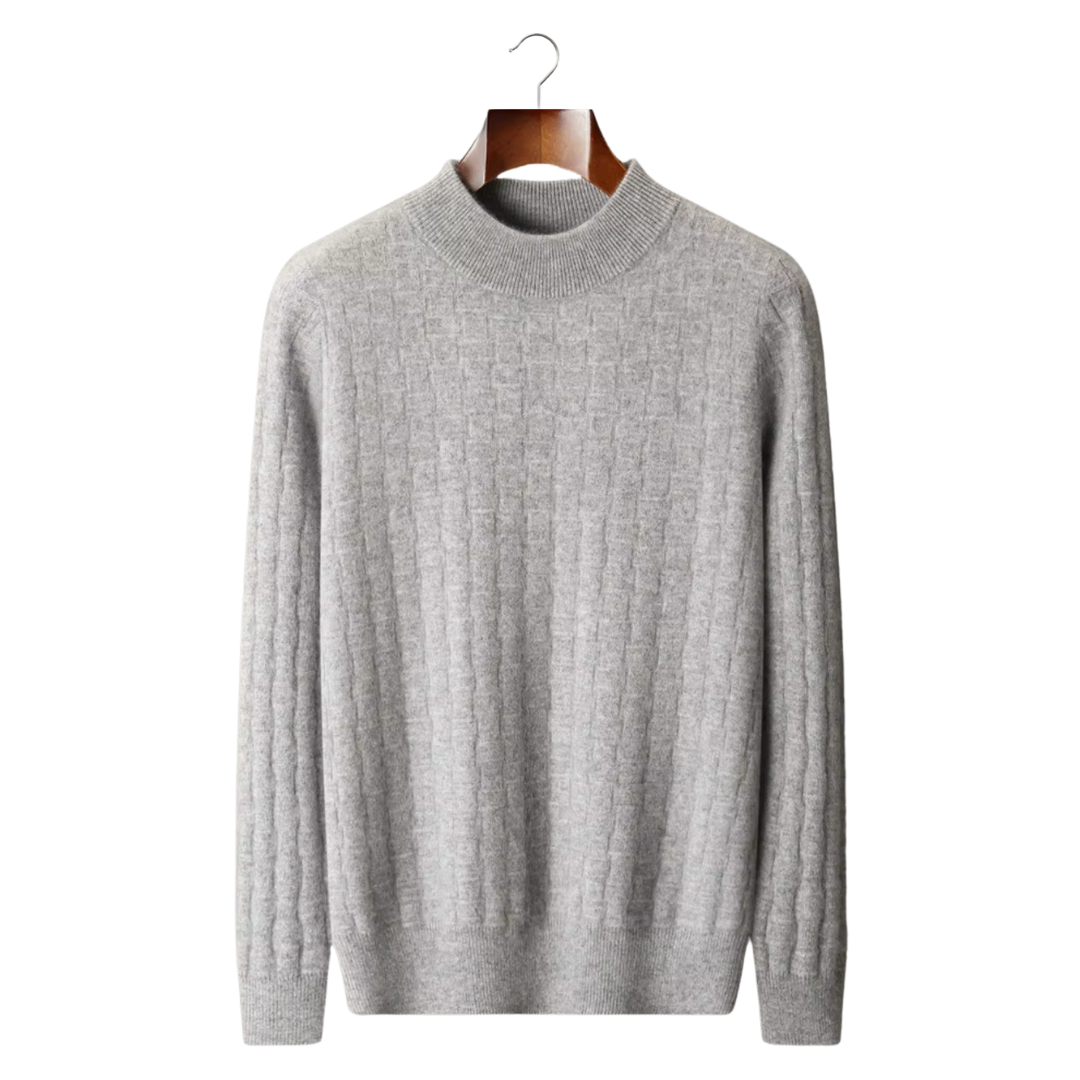 SECRET WEALTH | WOOL TEXTURED MOCKNECK