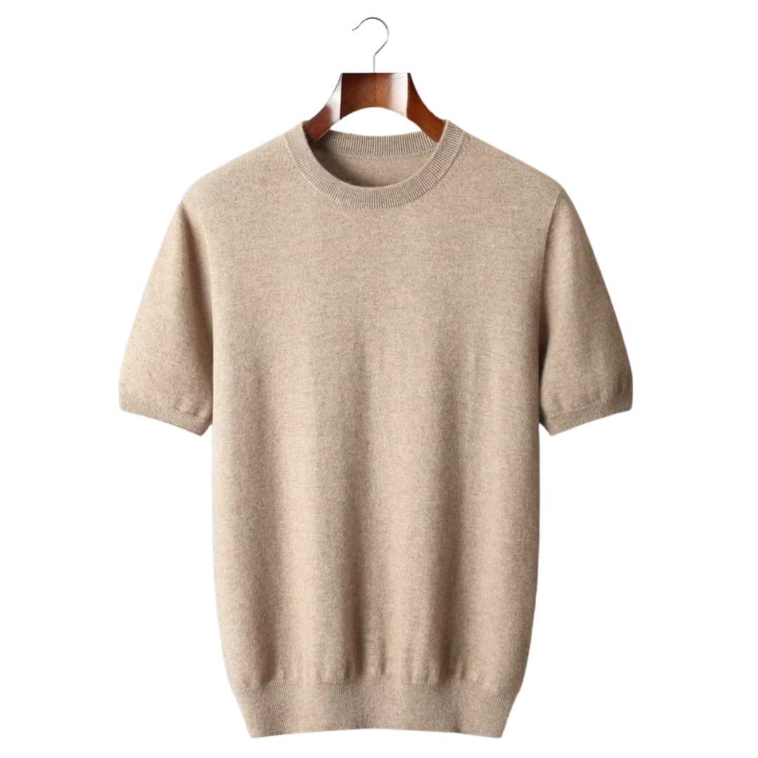 SECRET WEALTH | 100% CASHMERE CLASSIC CREWNECK T-SHIRT