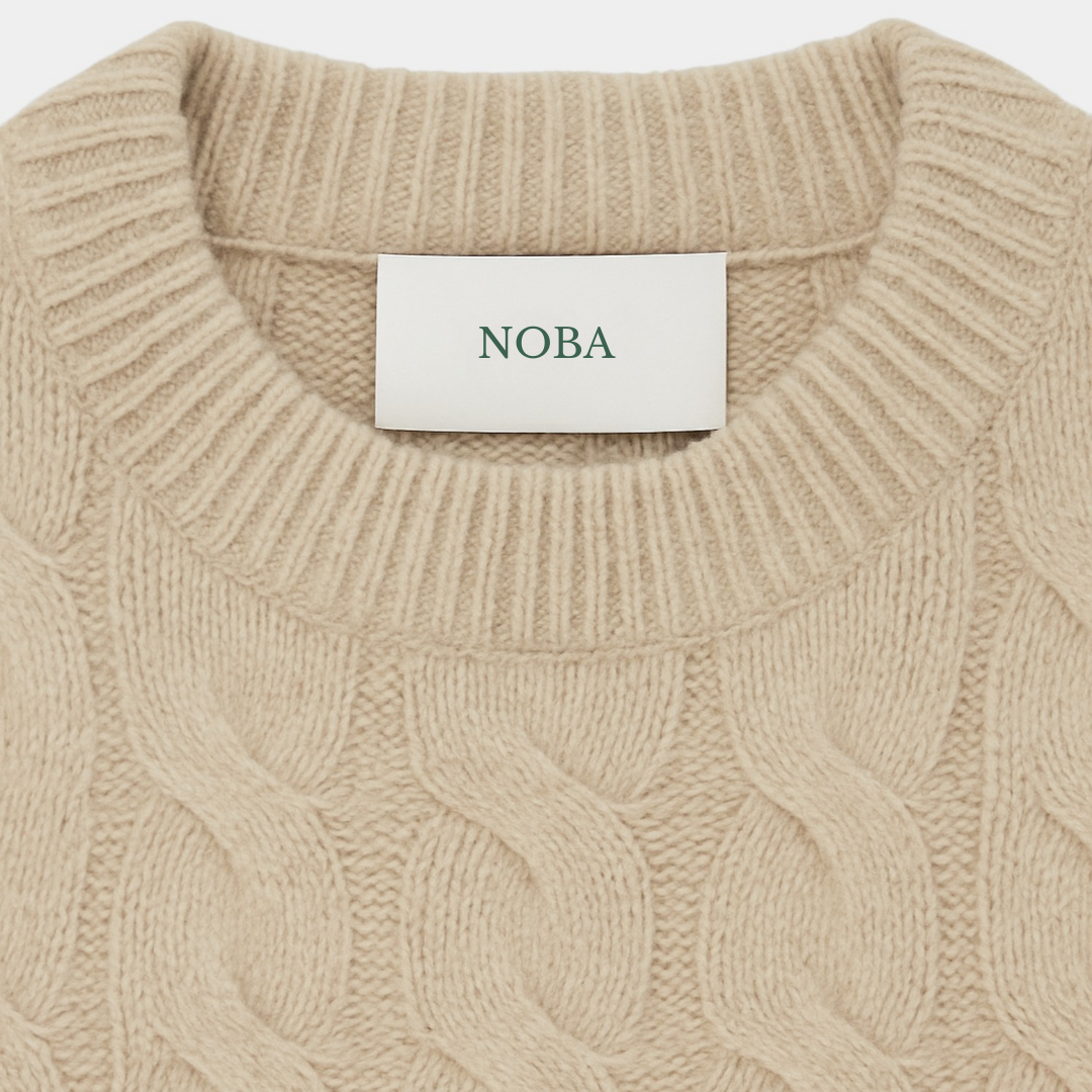 SECRET WEALTH | Cashmere Cable Knit Sweater