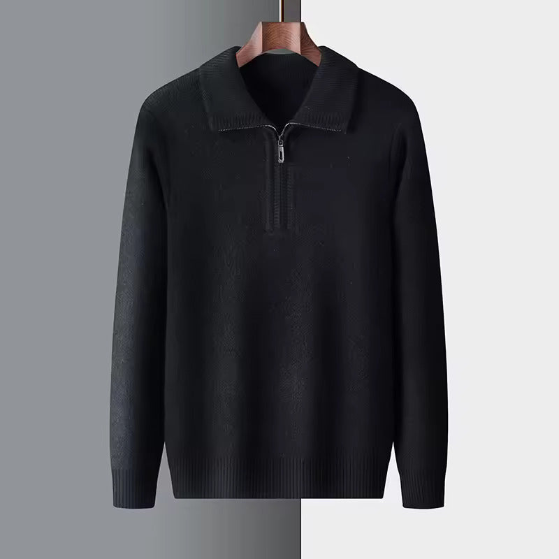 SECRET WEALTH | 100% CASHMERE QUATER ZIP SWEATER