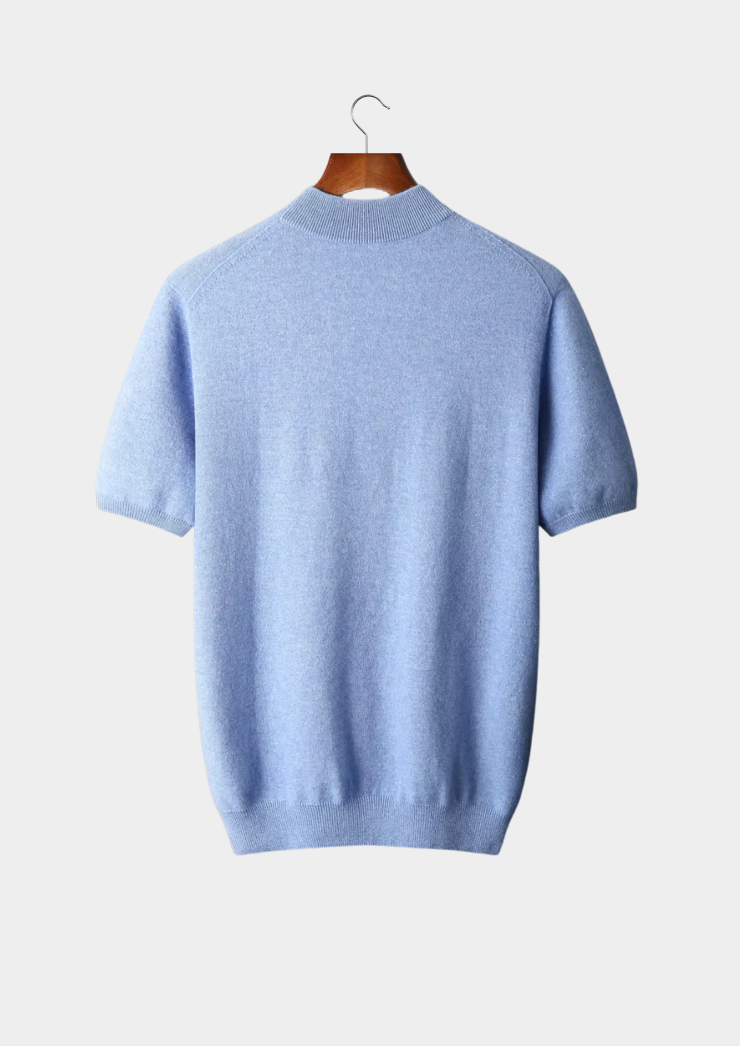 SECRET WEALTH | 100% CASHMERE MOCK NECK T-SHIRT