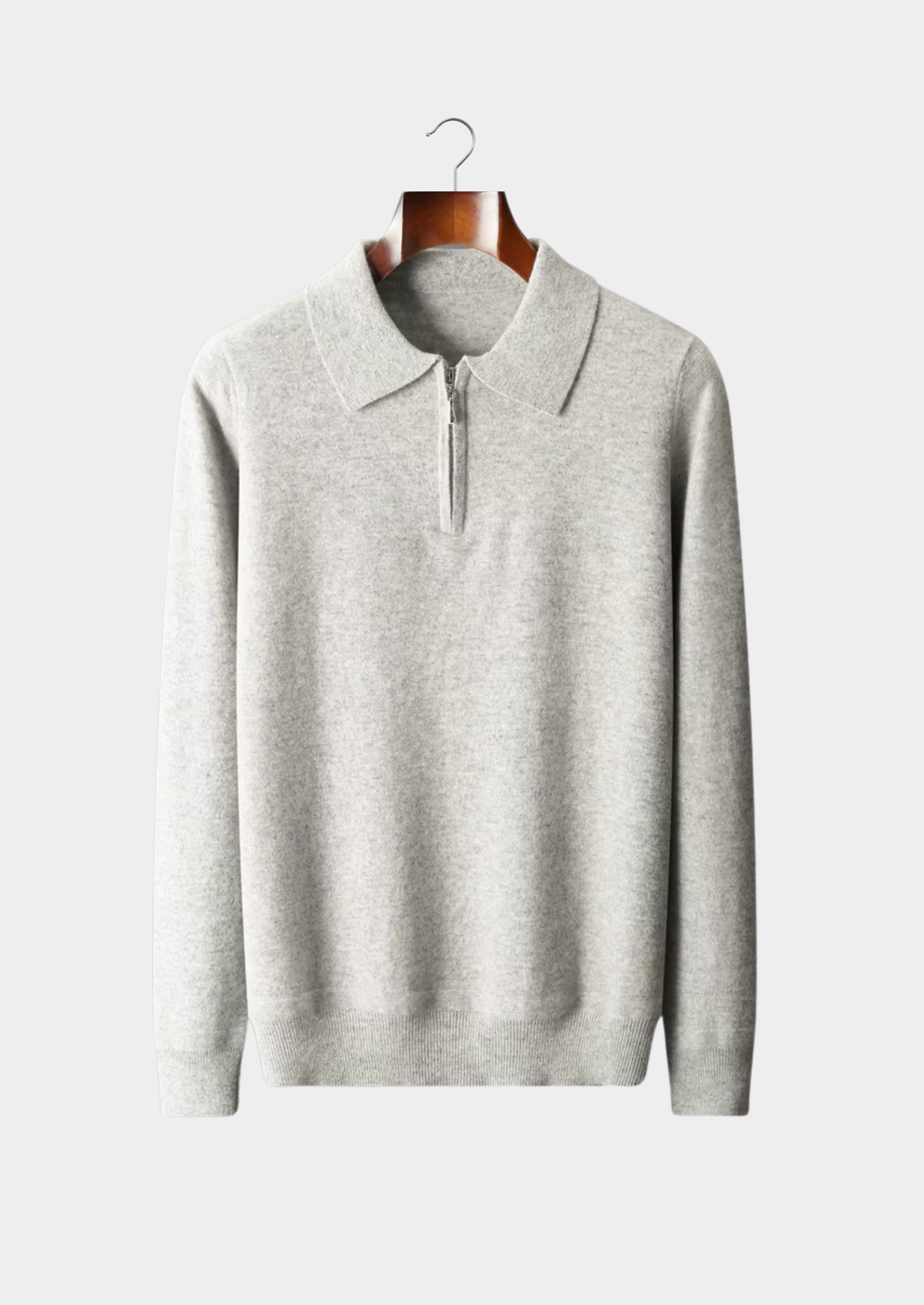 SECRET WEALTH | WOOL HALF ZIP POLO