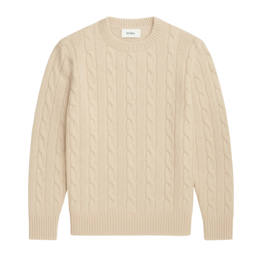 SECRET WEALTH | Cashmere Cable Knit Sweater